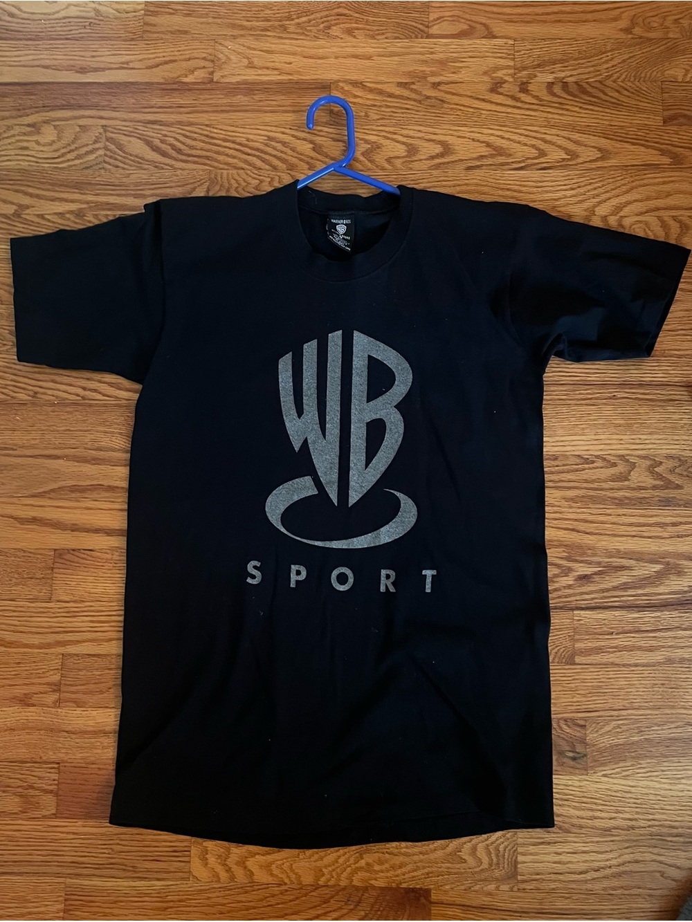 Black vintage never worn Warner Bros. Studios Sport unisex tshirt  silver logo M